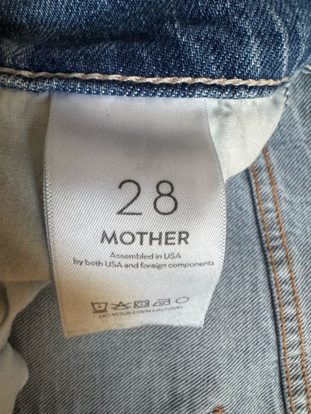 MOTHER Superior Denim Mid Rise Tunnel Vision Sneak in I'm a Winner Size 28 - Picture 10 of 13